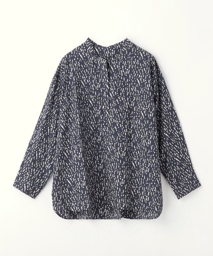 【大きいサイズ】feerique ドローイングドットPtスキッパーシャツ