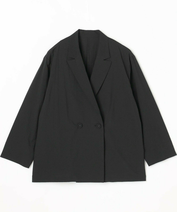 【大きいサイズ】フルダルナイロンダブルブレストジャケット