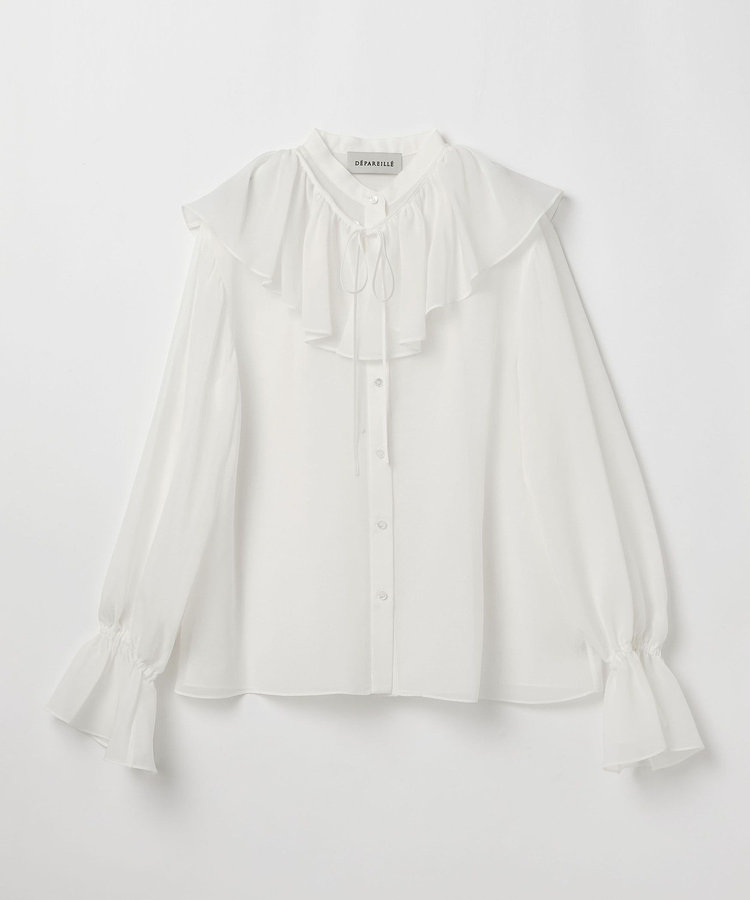 ORGANDY RUFFLE BLOUSE / オーガンジーラッフルブラウス