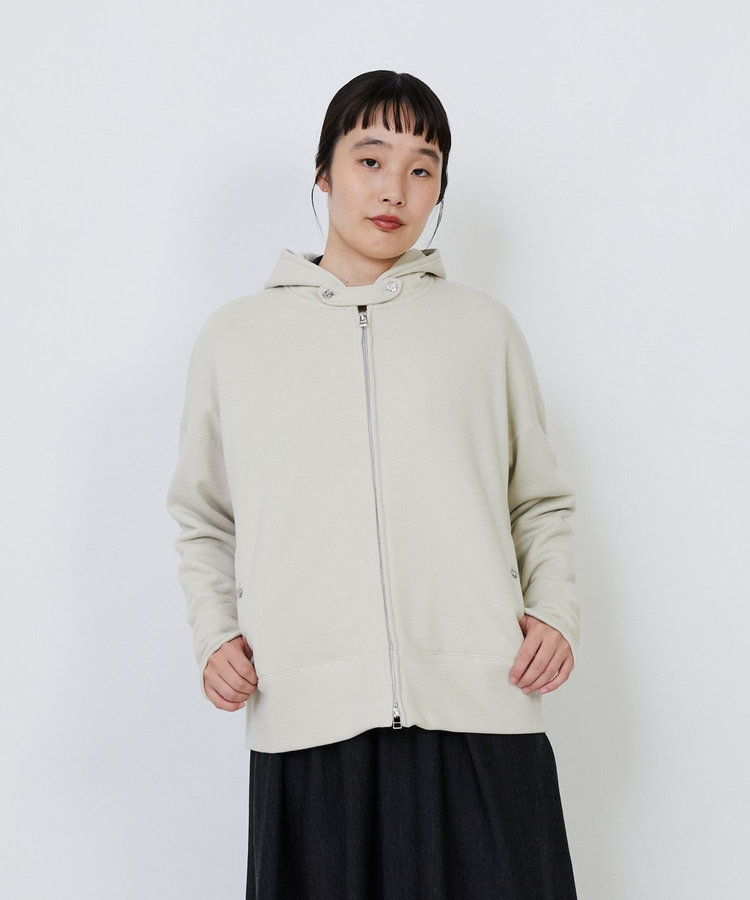 度詰め裏毛ジップフーディ