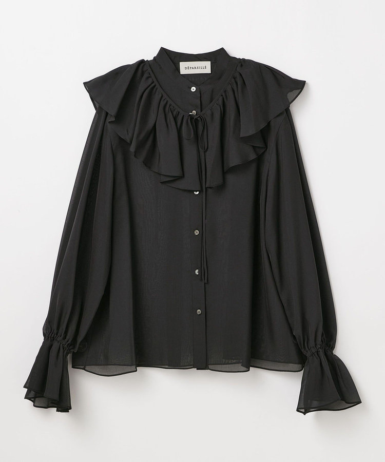 ORGANDY RUFFLE BLOUSE / オーガンジーラッフルブラウス