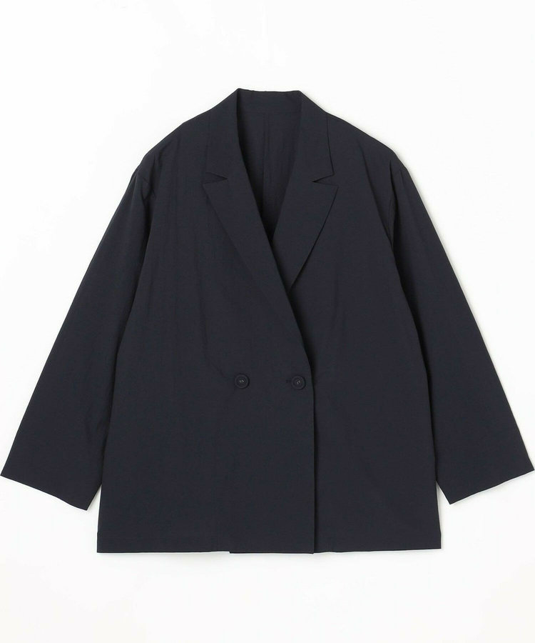 【大きいサイズ】フルダルナイロンダブルブレストジャケット