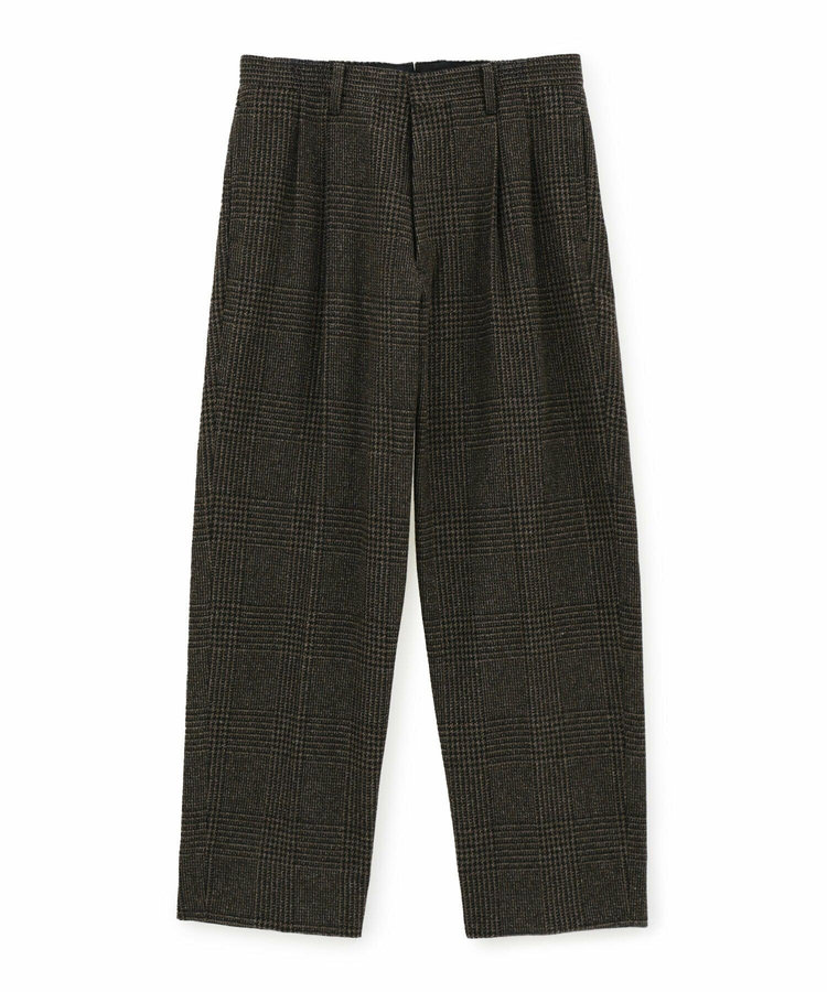 ウールグレンチェック ワイドパンツ