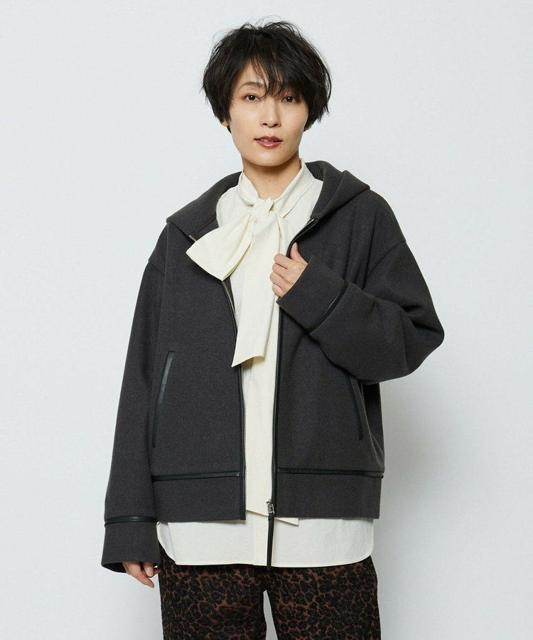 feerique 　ウールライクジップパーカー