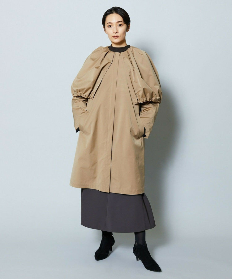 MOGA Collection ポリエステルロングサテンコート