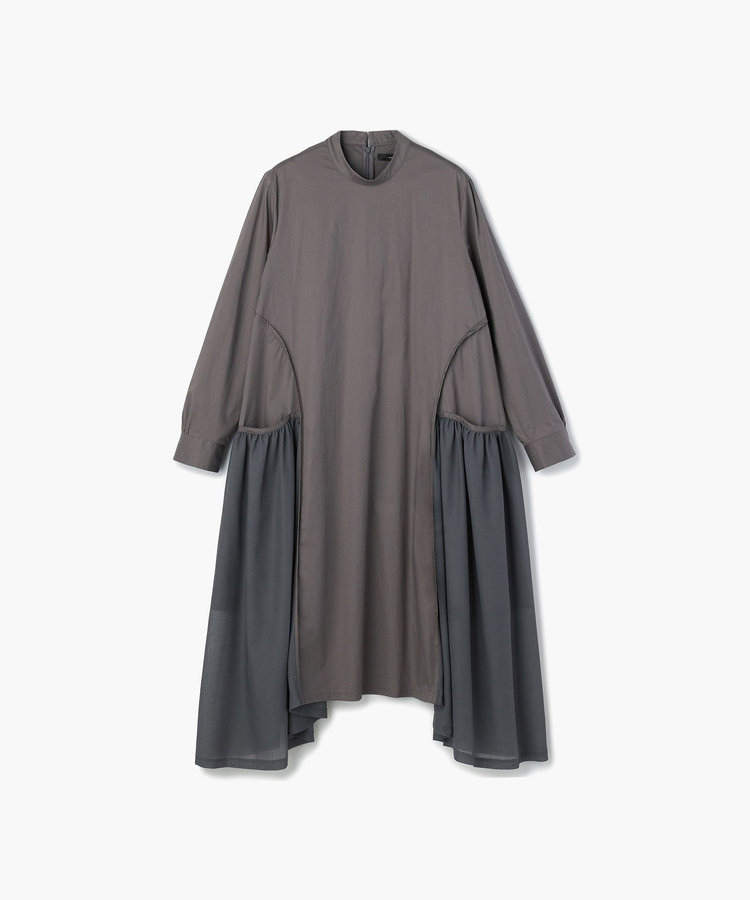 Rコットン×シアーウールドレス