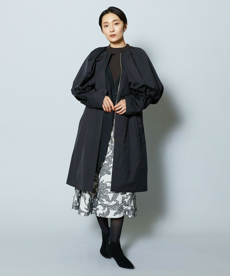 MOGA Collection ポリエステルロングサテンコート