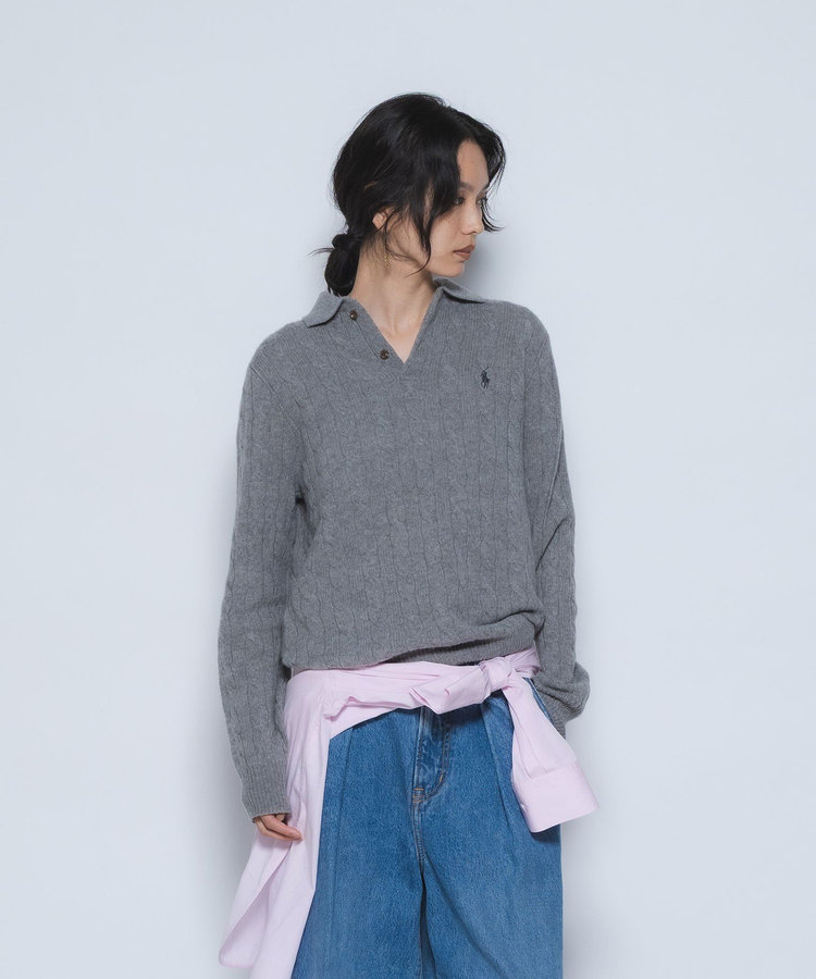 ＜POLO RALPH LAUREN/ポロ ラルフ ローレン＞ウールカシミアケーブルニット