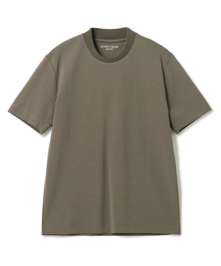 【ACTIVE TAILOR/アクティブテイラー】シルケットスムースクルーネックTシャツ＜接触冷感 / UVカット＞