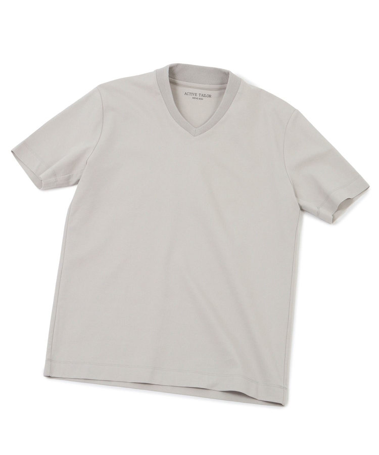 【ACTIVE TAILOR】シルケットスムースVネックTシャツ