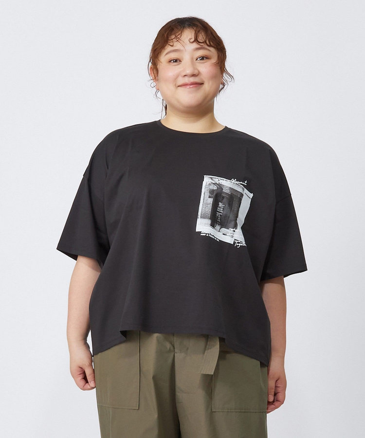 【大きいサイズ】ハイゲージ天竺フォトプリントTシャツ