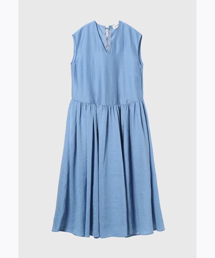 WASHABLE LINEN LACE UP DRESS / ウォッシャブルリネンレースアップドレス