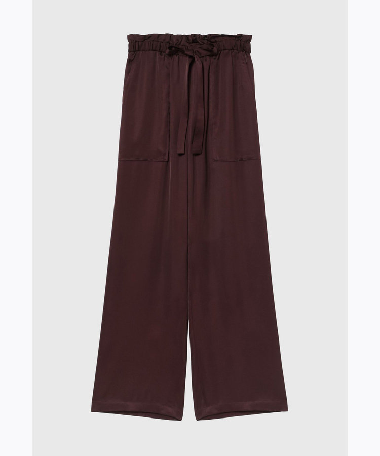 VISCOSE SATIN GATHER PANTS / ヴィスコースサテンギャザーパンツ