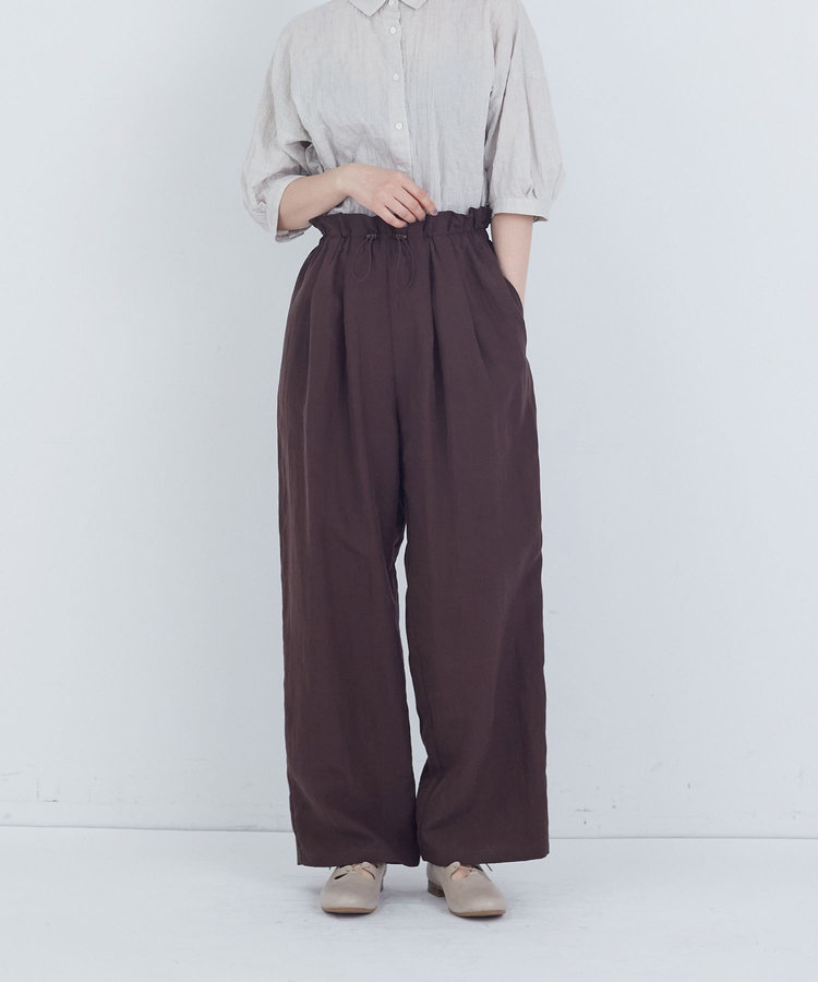 ポプリンストレートパンツ