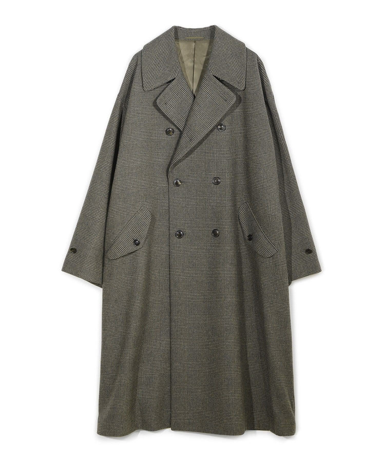 【50th Anniv . 菊池武夫】WOOL GLEN PLAID COAT
