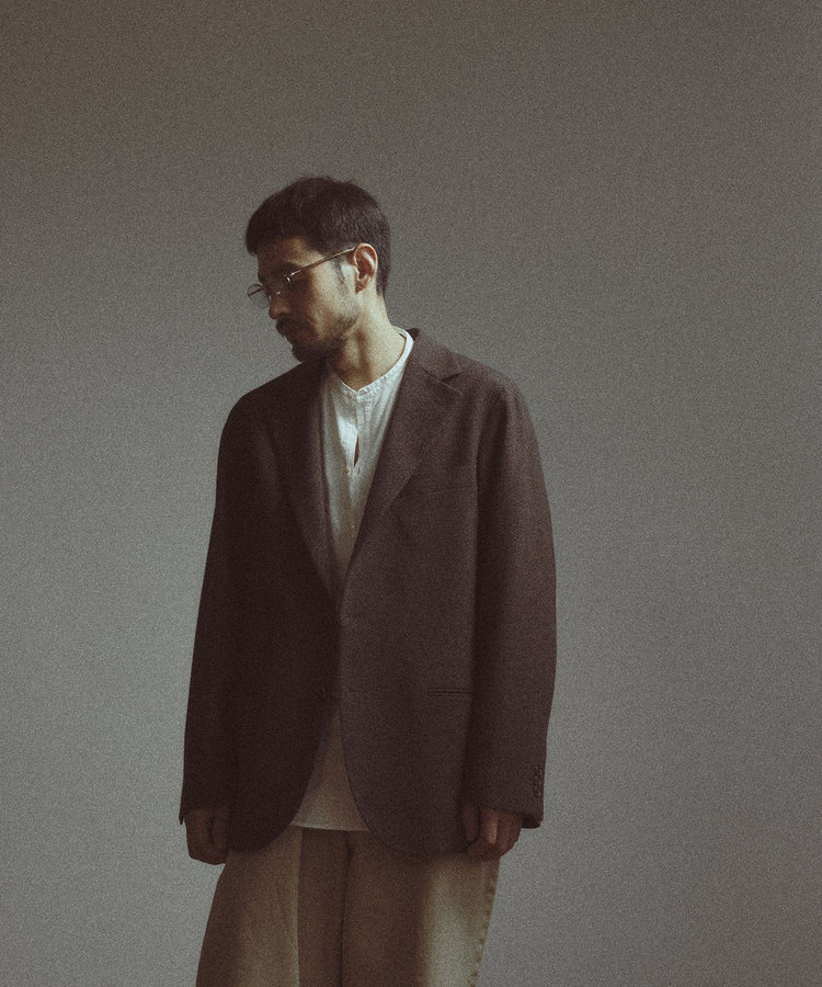 【BASED ON MEN'S BIGI HERITAGE】メランジ調 リラックス3Bジャケット